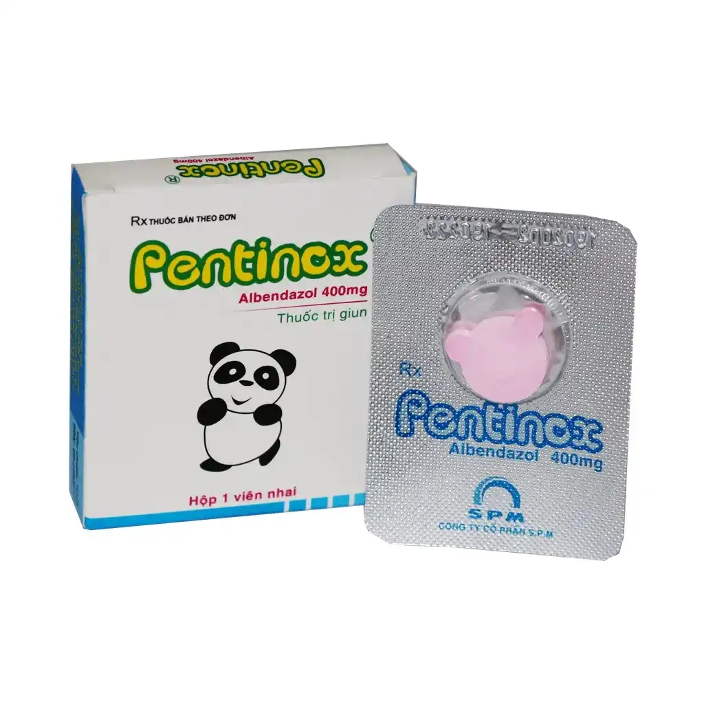 Thuốc tẩy giun Pentinox  hộp 1 viên