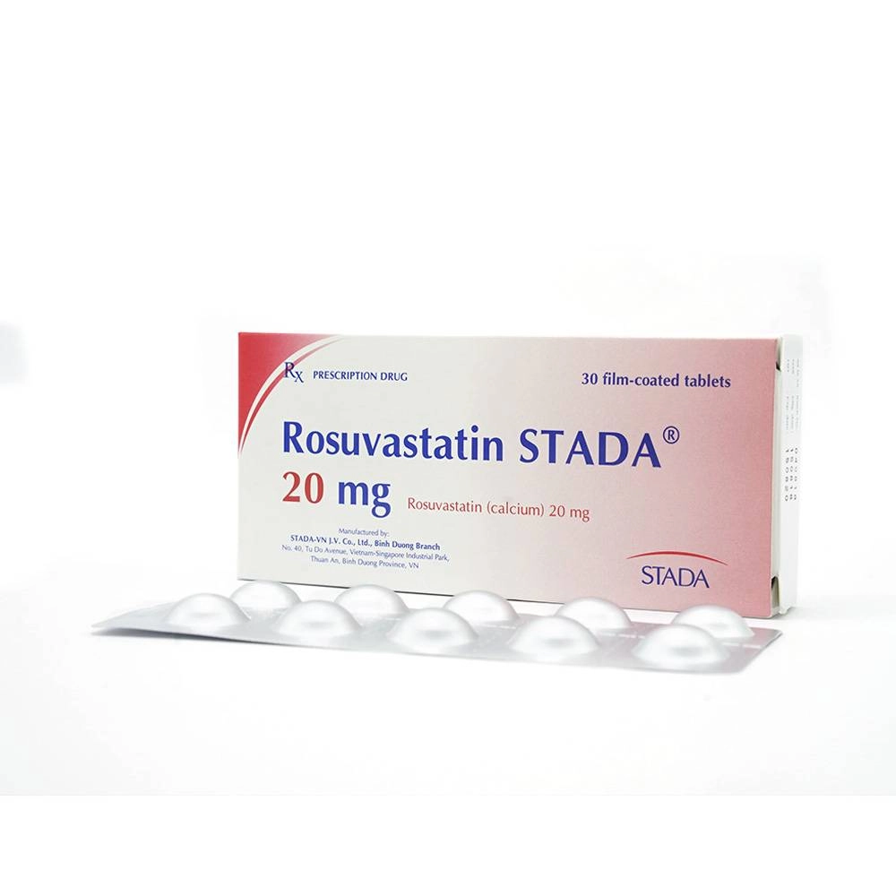 Thuốc hạ mỡ máu Rosuvastatin Stada 20mg hộp 30 viên