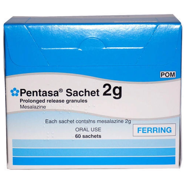 Thuốc trị viêm đại tràng Pentasa 2g hộp 50 gói