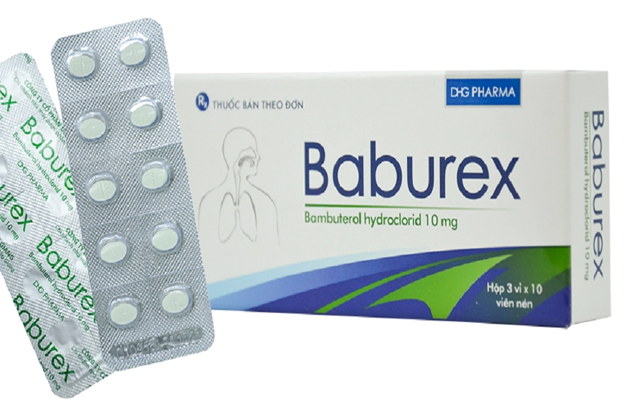 Thuốc tác dụng trên đường hô hấp Baburex hộp 30 viên.