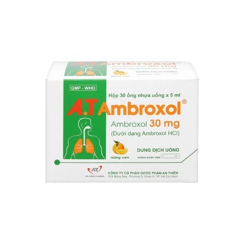 Thuốc ho, long đờm A.T Ambroxol 30mg/5ml hộp 30 ống