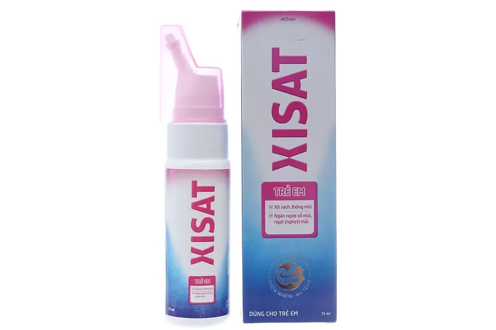 Dung dịch xịt sạch thông mũi cho trẻ em Xisat chai 75ml