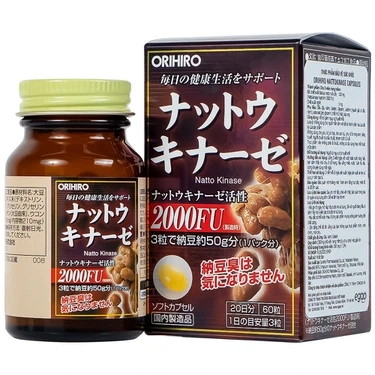 Hỗ trợ giảm nguy cơ huyết khối Orihiro Nattokinase hộp 60 viên