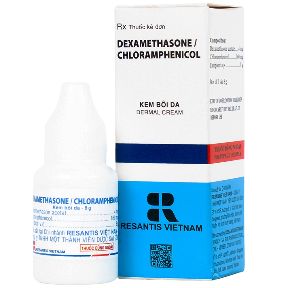 Kem bôi da Dexamethasone/Chloramphenicol chai 8g