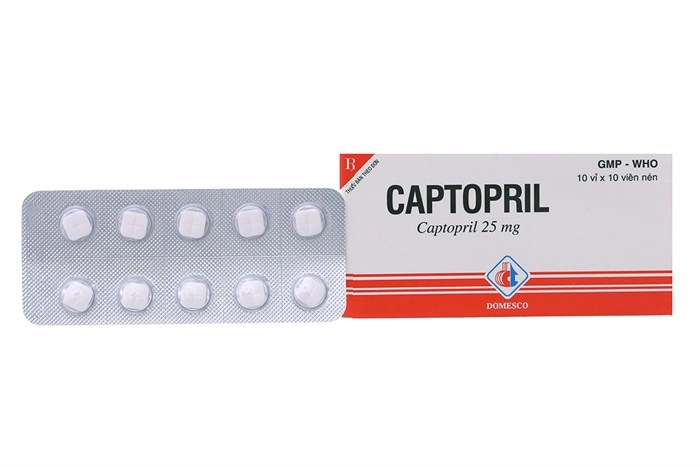 Thuốc tim mạch Captopril 25mg Domesco hộp 100 viên