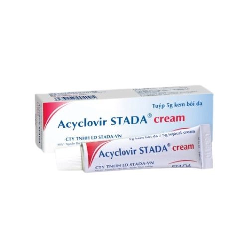 Thuốc bôi điều trị nhiễm virus Acyclovir STADA Cream hộp 1 tuýp 5g