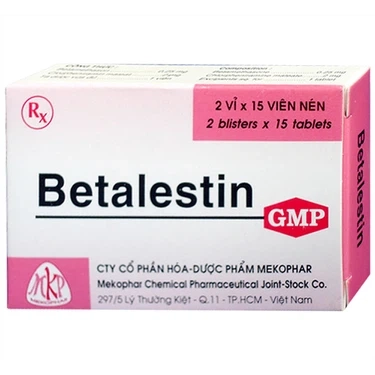 Thuốc kháng viêm Betalestin Mekophar hộp 2 vỉ x 15 viên