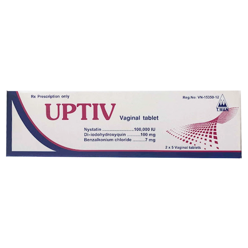 Viên đặt âm đạo UPTIV hộp 2 vỉ x 5 viên