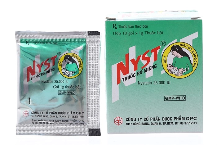 Thuốc rơ miệng Nyst hộp 10 gói