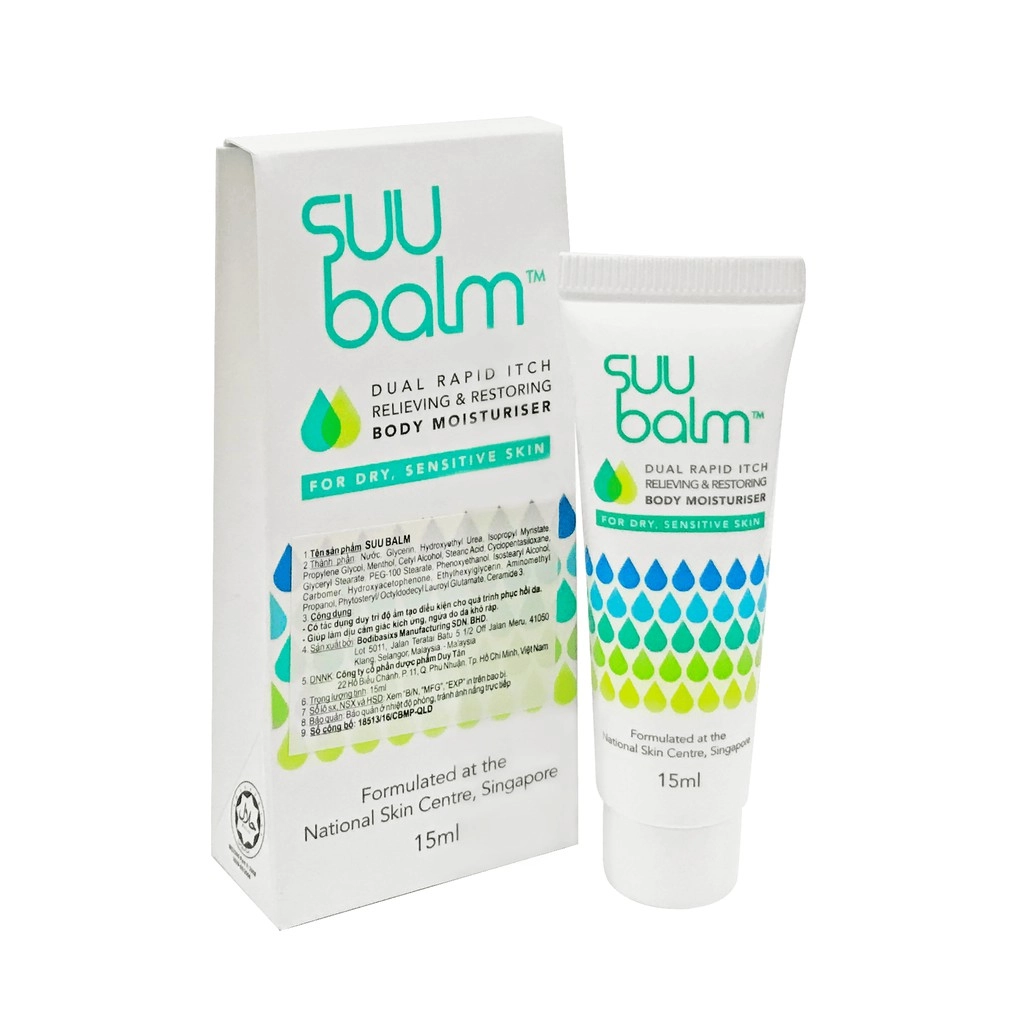 Kem dưỡng ẩm và giảm ngứa SuuBalm hộp 1 tuýp 15ml