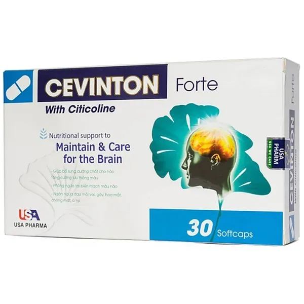 Viên uống hoạt huyết dưỡng não Cevinton Forte With Citicoline hộp 30 viên