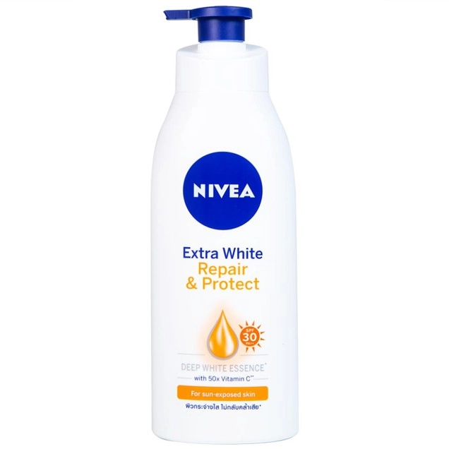 Sữa dưỡng thể dưỡng trắng giúp phục hồi và chống nắng Nivea Extra White Repair & Protect SPF30 chai x 350ml