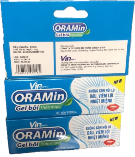 Gel bôi thảo dược ORAMin hộp 1 tuýp 10g