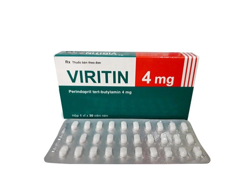 Thuốc điều trị tăng huyết áp Viritin 4 mg hộp 1 vỉ x 30 viên nén