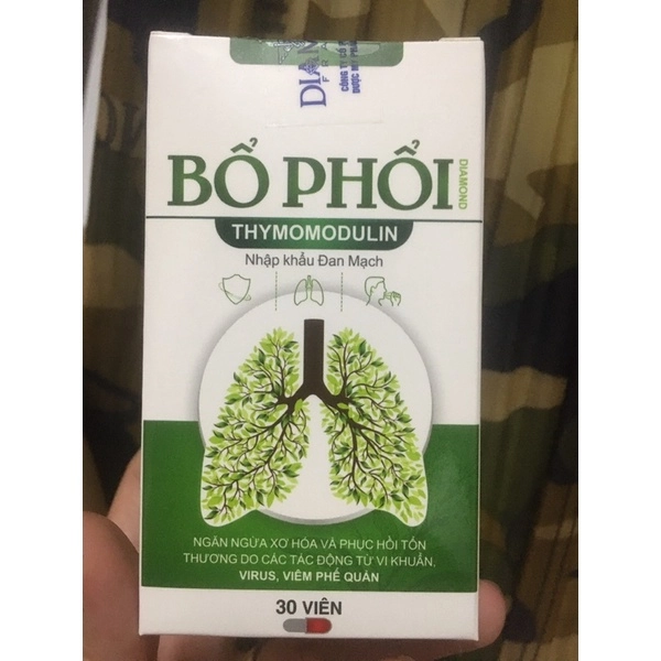 Tăng cường chức năng phổi Bổ Phổi Diamond (hộp xanh lá) hộp 1 lọ 30 viên nang cứng