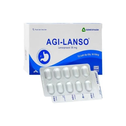 Thuốc điều trị loét dạ dày, tá tràng Agi-lanso Agimexpharm hộp 2 vỉ x 10 viên