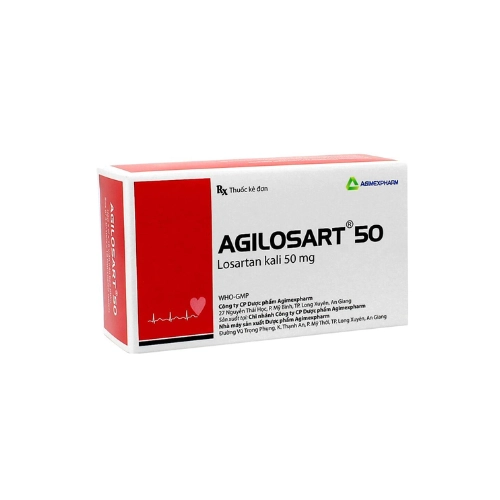 Thuốc điều trị tăng huyết áp Agilosart 50 Agimexpharm hộp 40 viên