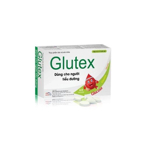 Viên uống hỗ trợ hạ, kiểm soát đường huyết Glutex Đông Tây hộp 3 vỉ x 10 viên