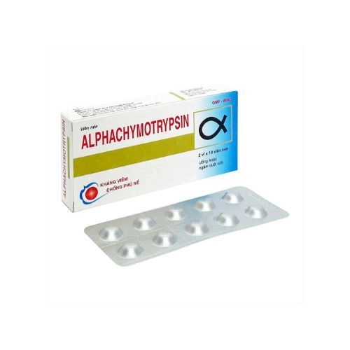 Thuốc kháng viêm dạng men ALPHACHYMOTRYPSIN (Armephaco) hộp 2 vỉ x 10 viên