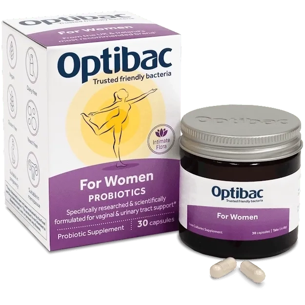 Men vi sinh  OptiBac Probiotics for women (tím) hộp 1 lọ 30 viên