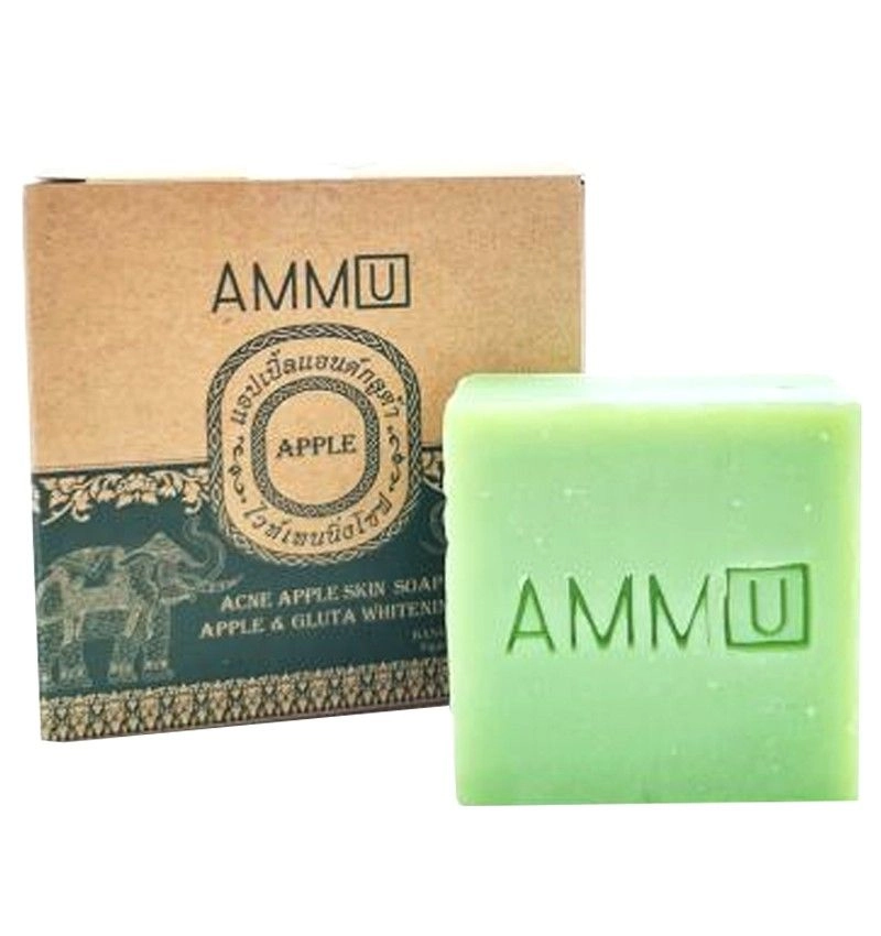 Xà phòng trắng da trị mụn lưng Thái Lan AMMU Acne Apple Skin Soap hộp 65g