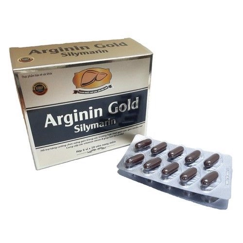Hỗ trợ tăng cường chức năng gan Arginin Gold Silymarin (Đại Uy) hộp 6 vỉ x 10 viên