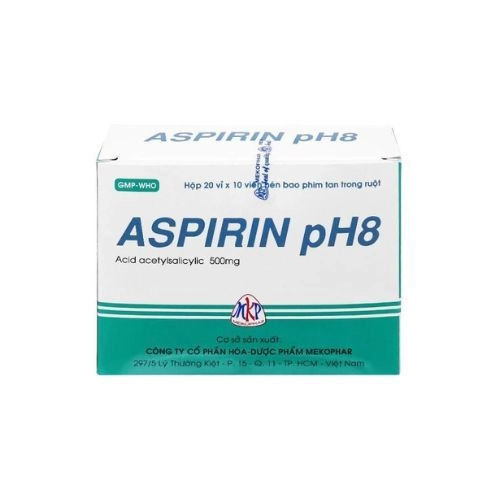 Thuốc giảm đau, kháng viêm Aspirin pH8 hộp 200 viên