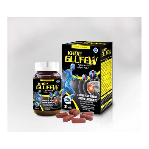 Viên uống giảm triệu trứng khô khớp, cứng khớp, đau nhức các khớp  KHỚP GLUFEW hộp 1 lọ 30 viên