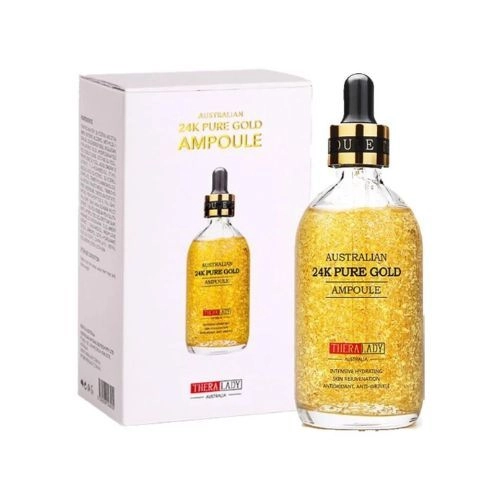Serum tinh chất vàng Úc Australia 24K Pure Gold Ampoule chai 100ml + Thanh lăn Massage