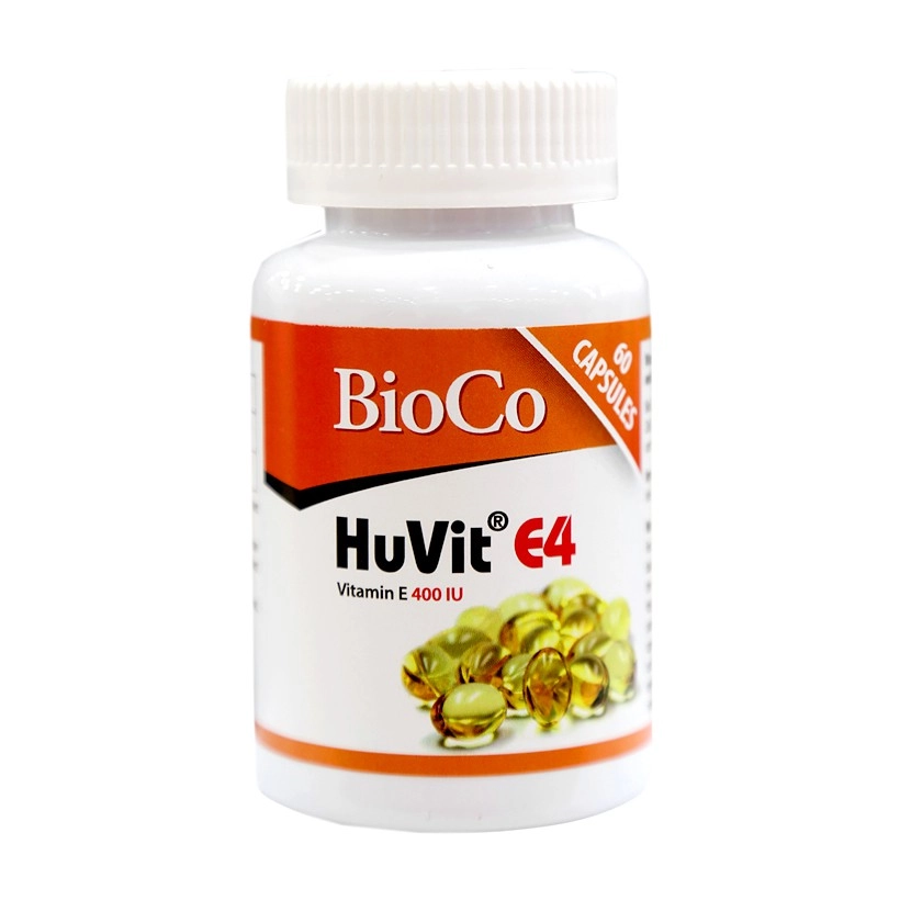 Viên uống bổ sung vitamin E Bioco Huvit E4 hộp 1 chai 60 viên