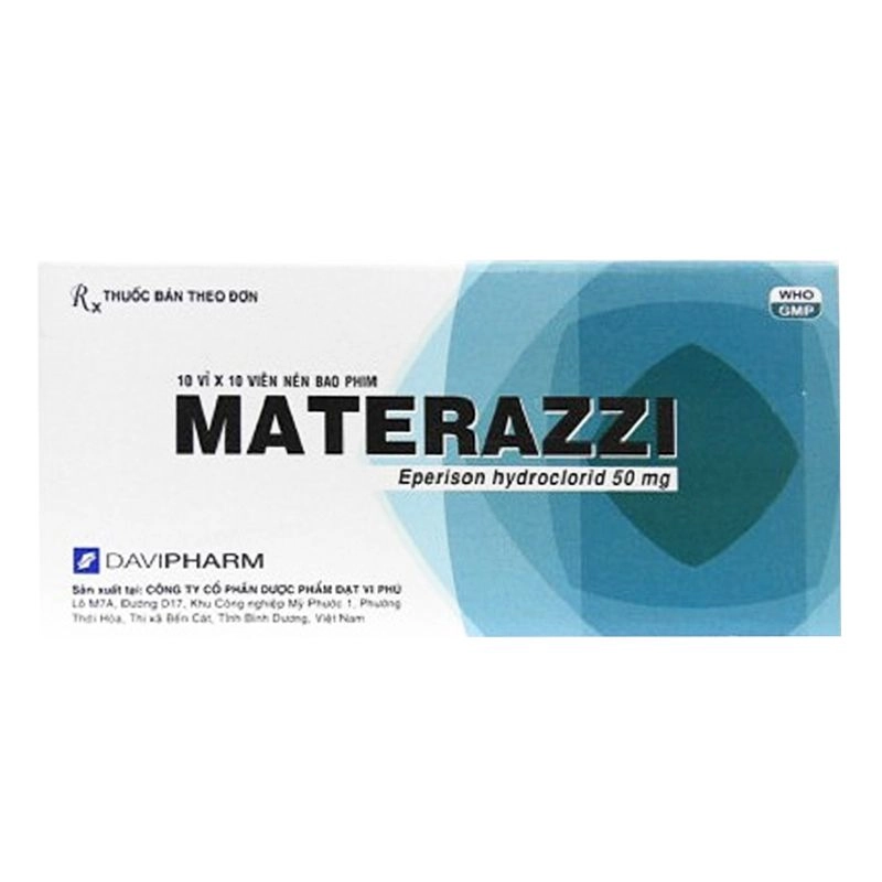 Thuốc giãn cơ vân Materazzi hộp 100 viên