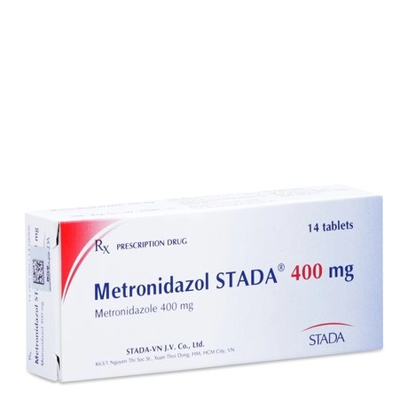 Thuốc kháng sinh Metronidazol Stada 400mg hộp 14 viên