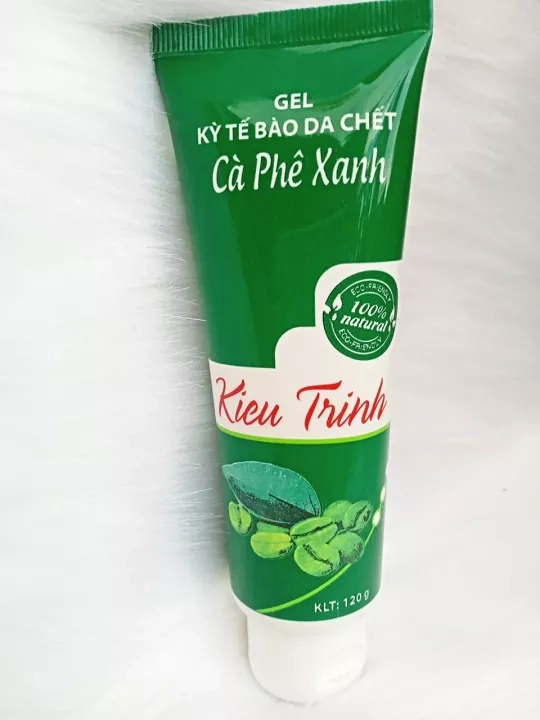 Gel kỳ tế bào da chết Cà Phê Xanh KIEU TRINH tuýp 120g