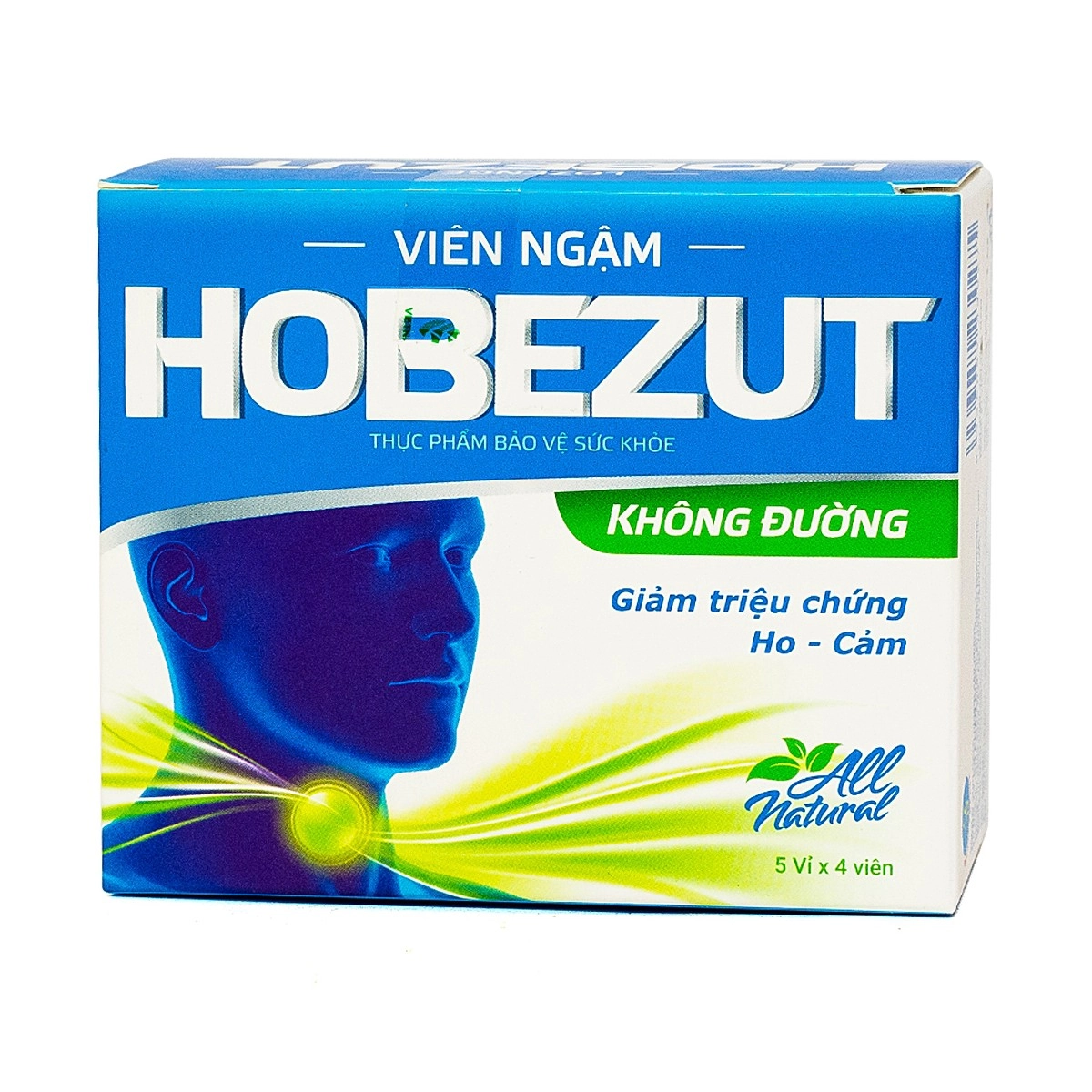 Viên ngậm ho không đường HOBEZUT hộp 20 viên