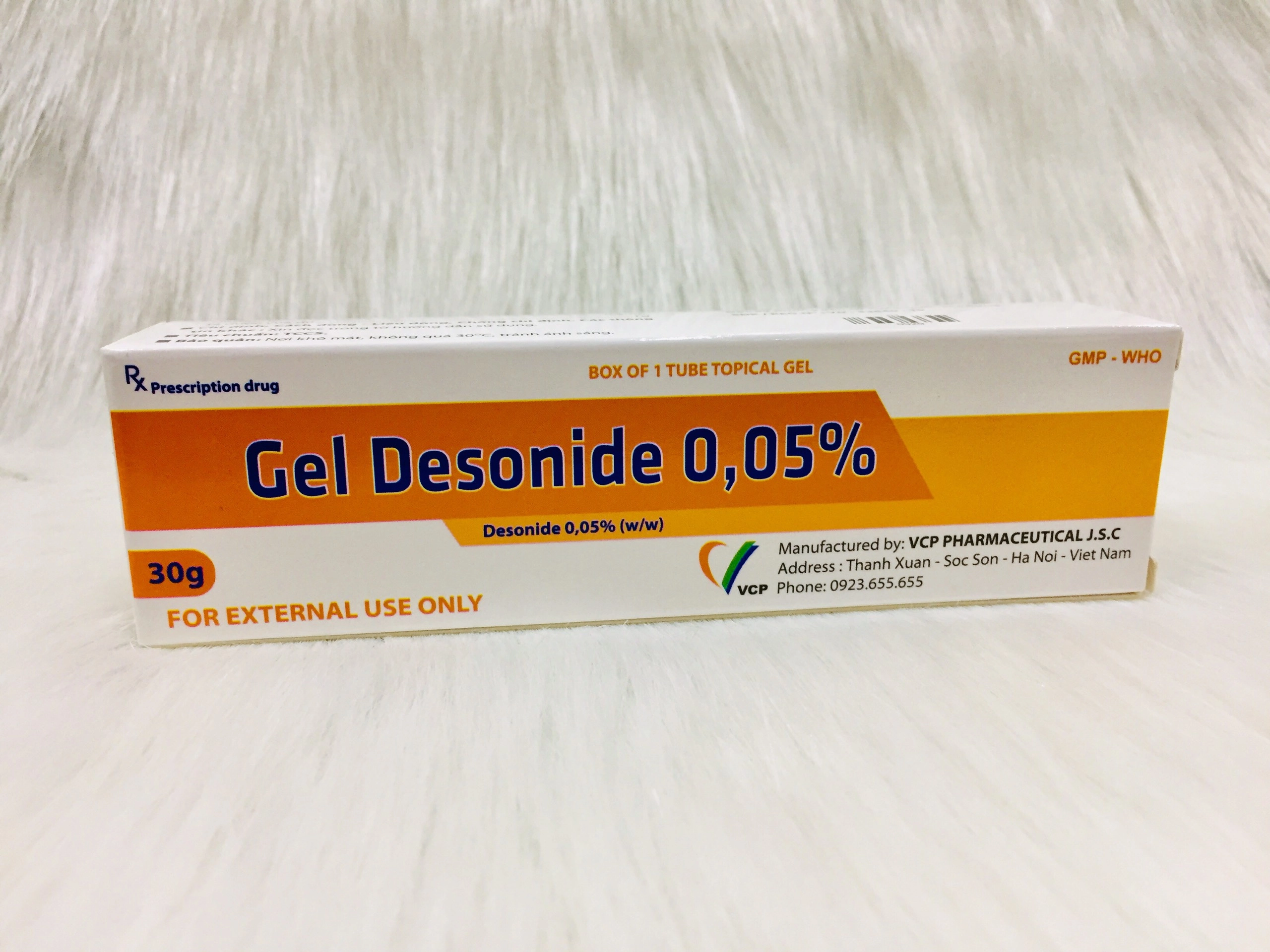 Gel trị viêm da cơ địa Desonide 0,05% hộp 1 tuýp 30g