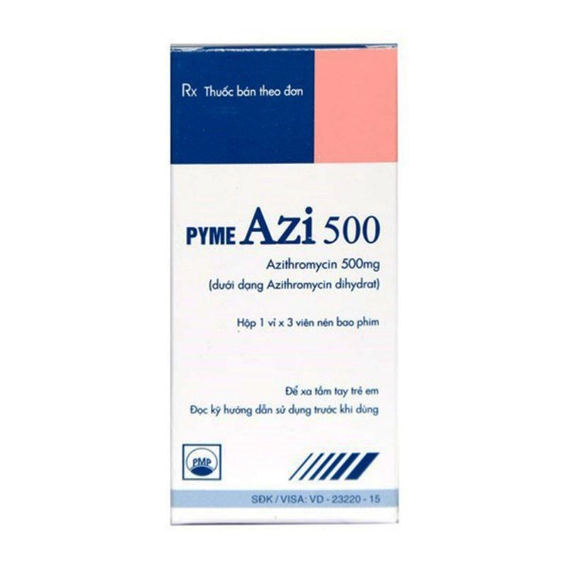 Thuốc kháng sinh Pyme AZI 500 hộp 3 viên