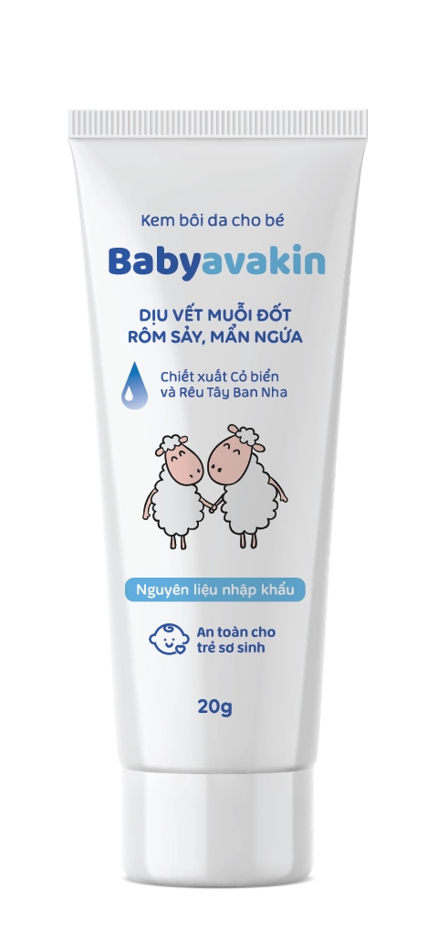 Kem bôi da cho bé dịu vế muỗi đốt, rôm sảy, mẩn ngứa Babyavakin hộp 1 tuýp 20g