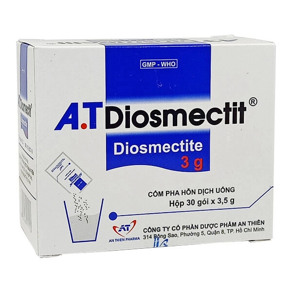 Thuốc giảm đau dạ dày A.T Diosmectit hộp 30 gói x 3,5g