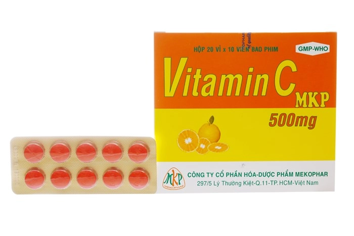 Thuốc bổ sung vitamin Vitamin C 500mg MKP hộp 200 viên