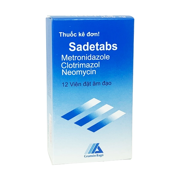 Thuốc đặt âm đạo Sadetabs hộp 12 viên
