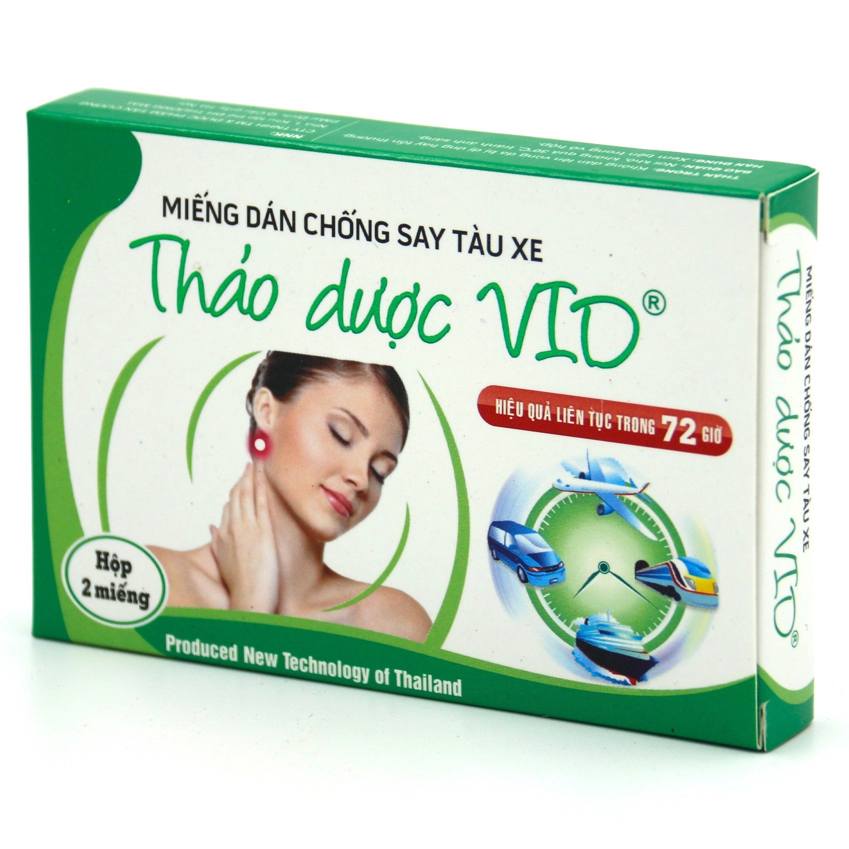 Miếng dán chống say tàu xe  Thảo dược VIO  hộp 2 miếng