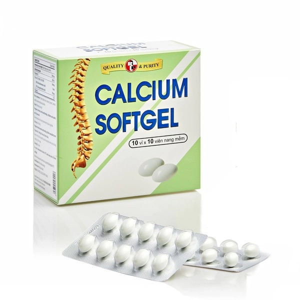 Caicium softgel hộp 100 viên