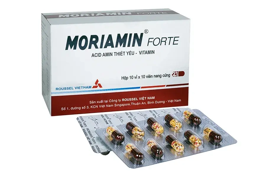 Thuốc bổ sung acid amin, vitamin Moriamin Forte hộp 100 viên
