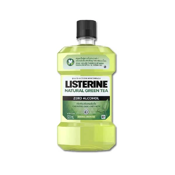 Nước súc miệng Listerine Green Tea Zero Alcohol chai 500ml