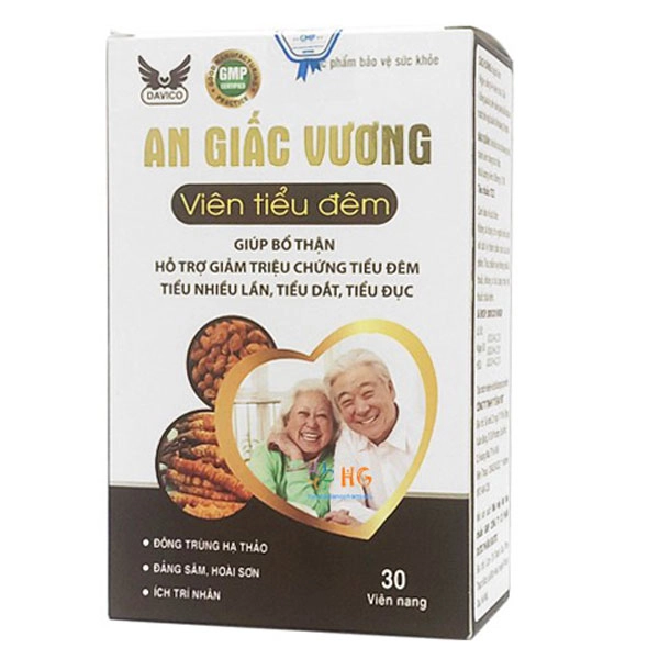 Viên uống hỗ trợ thận An Giấc Vương viên tiểu đêm  hộp 1 lọ 30 viên