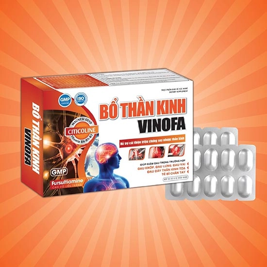 Hỗ trợ cải thiện suy nhược thần kinh Bổ Thần Kinh VINOFA hộp 3 vỉ x 10 viên nang cứng