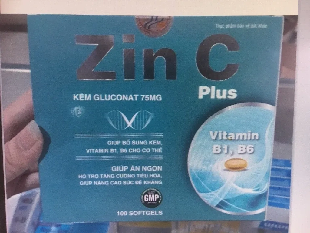 Viên uống bổ sung kẽm Zin C Plus hộp 10 vỉ x 10 viên