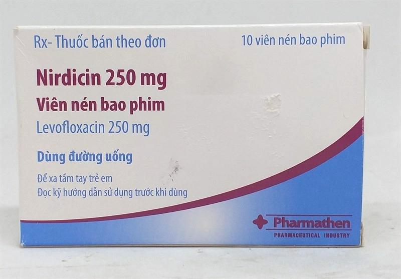 Thuốc kháng sinh NIRDICIN 250 MG hộp 1 vỉ x 10 viên
