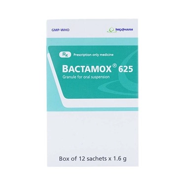 Thuốc cốm Bactamox 625 Imexpharm hộp 12 gói