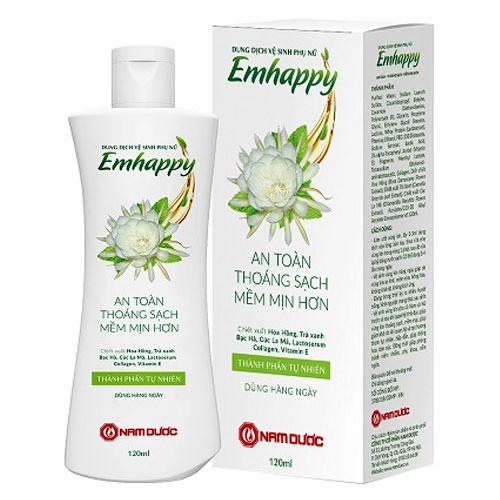 Dung dịch vệ sinh phụ nữ Emhappy Hoa Quỳnh Thanh Khiết hộp 1 chai 120ml